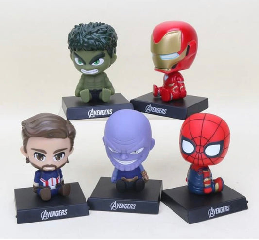 Cool BobbleHeads - Car Decors With Cool Characters. Iron Man , Messi , Ronaldo , Doraemon, Tom & Jerry , Groot , Captain America and many more